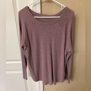 Purple Long Sleeve Knit Top